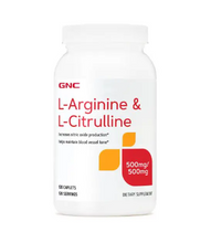GNC - L-Arginine & L-Citrulline 500mg / 500mg - 120 Caplets (120 Servings)