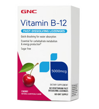 GNC VITAMINA B-12 5000 Mcg - Cherry / 60 LOZENGES
