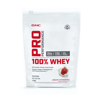 GNC PRO PERFORMANCE 100% WHEY CREAMY STRAWBERRY 12 SERVIDAS