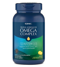 GNC - Triple Strength Omega Complex - Lemon - 90 Softgels (30 Servings)