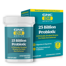 Gut Health 25 Billion Probiotic - 30 Vegetarian Capsules (30 Servings)